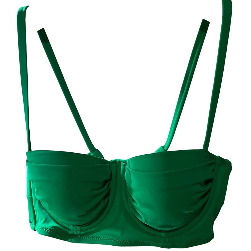 Shade & Shore Women's Green Light Lift Shirred Cup Bikini Top - Size 32A - NWT